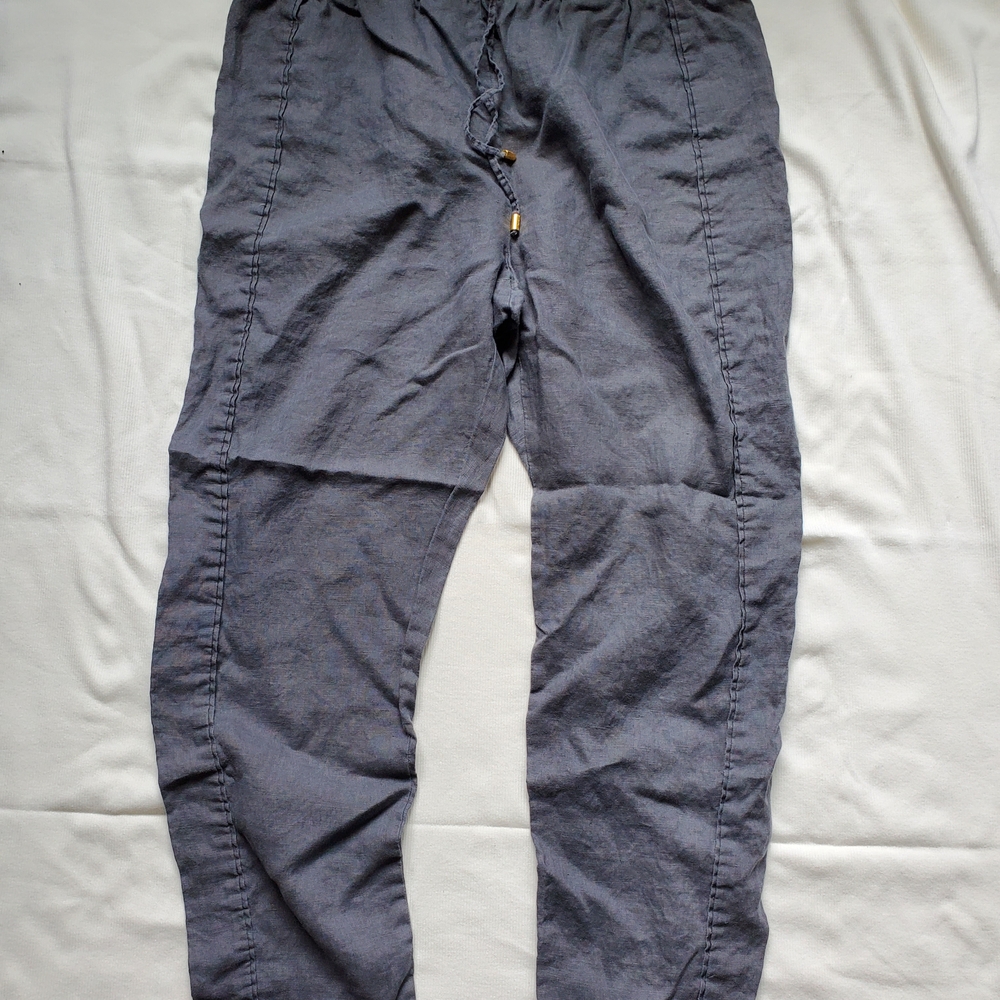 Ellen Tracy Charcoal Grey Sweatpants Convertible Design Relaxed Fit